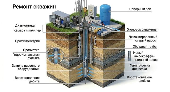 Ремонт скважин в Подольске